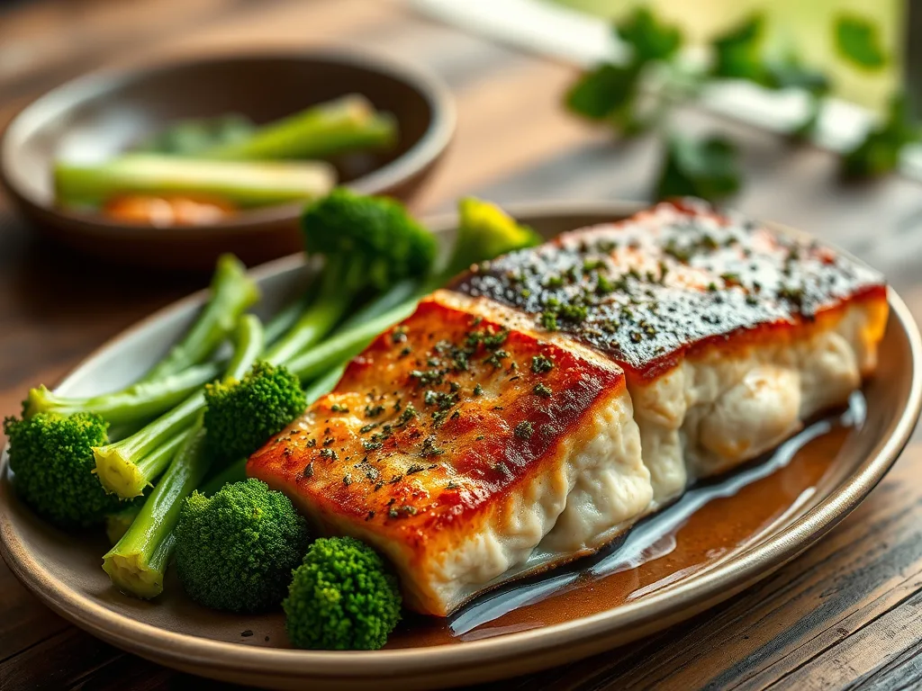 authentic Oven-Baked Salmon with Vibrant Steamed Broccoli