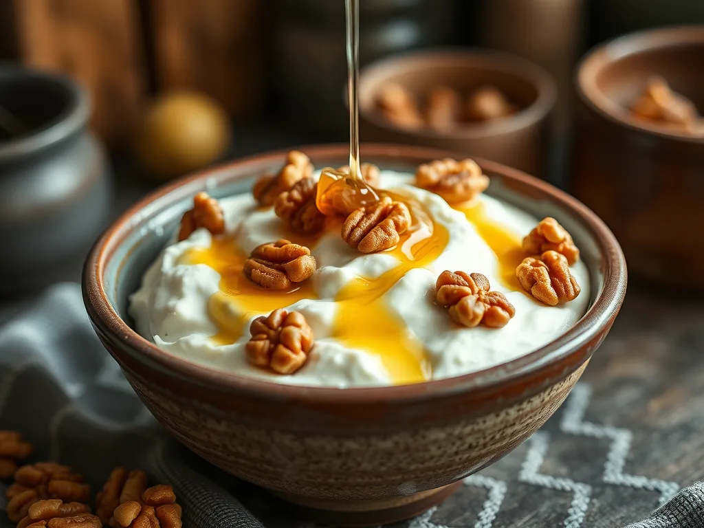 authentic Toasted Walnut & Honey Greek Yogurt Bowl