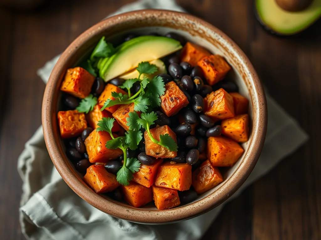 Warm Black Bean and Sweet Potato Nourish Bowl