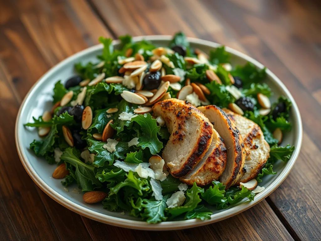 The Golden Hour Kale & Grilled Chicken Harvest Bowl