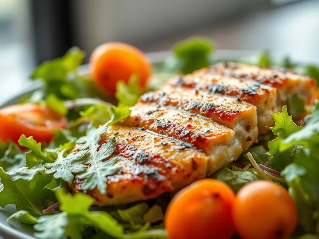 The authentic Grilled Chicken Salad with Balsamic Vinaigrette