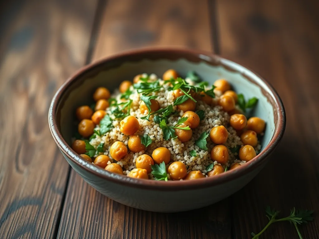 Sun-Drenched Quinoa & Crispy Chickpea Harvest Bowl