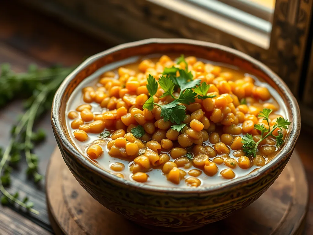 Rustic Golden Lentil Stew: An authentic Bowl of Comfort