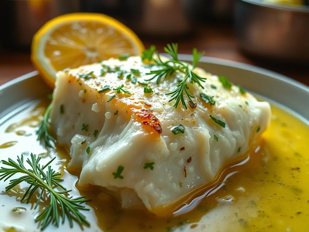 Sun-Drenched Baked Cod in authentic Lemon-Herb Butter