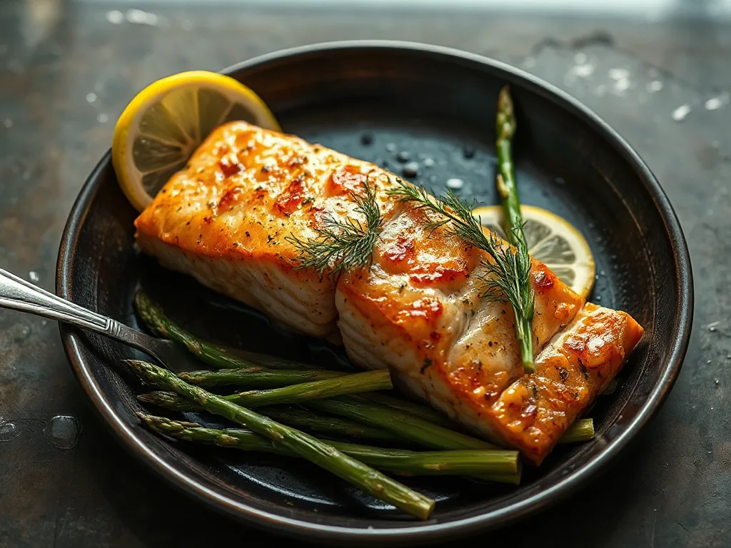 Sun-Kissed Baked Salmon with authentic Roasted Asparagus