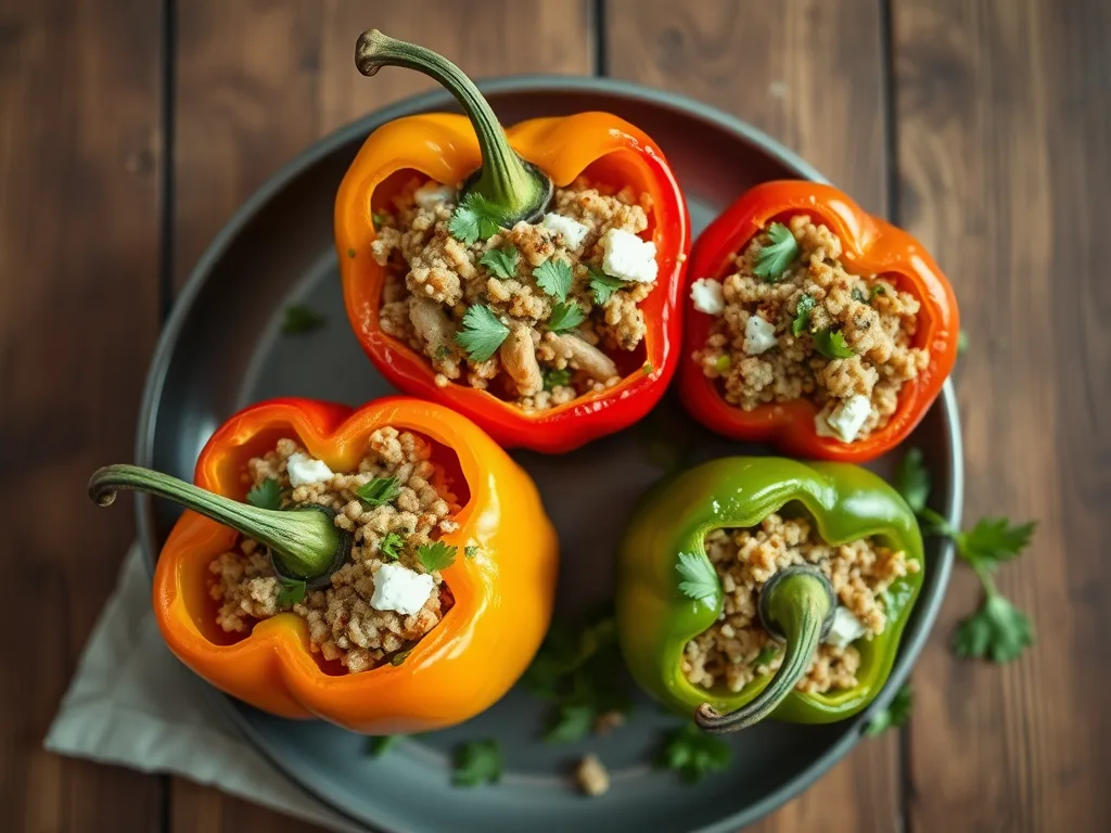 authentic Stuffed Bell Peppers: A Mediterranean-Inspired Turkey Masterpiece