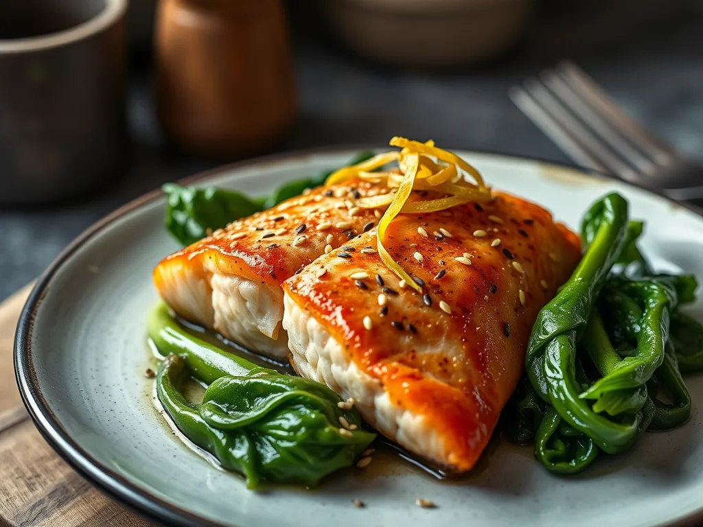 Baked Salmon with Ginger-Steamed Bok Choy: An authentic Masterpiece