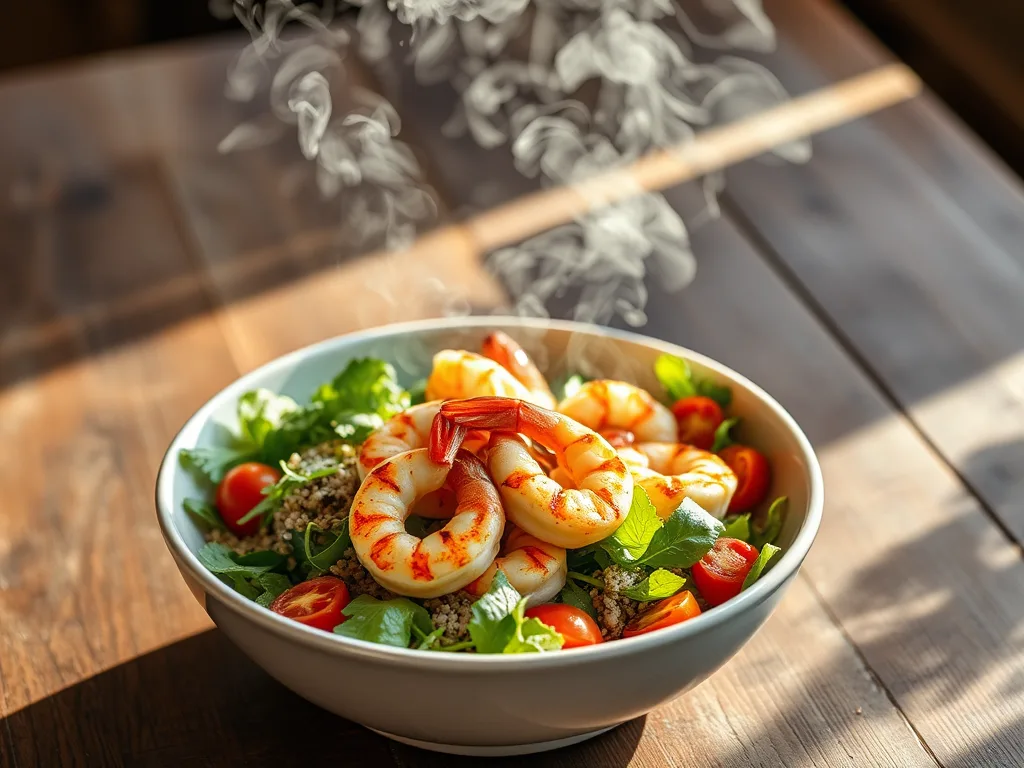 Sun-Kissed Grilled Shrimp & Quinoa Harvest Salad