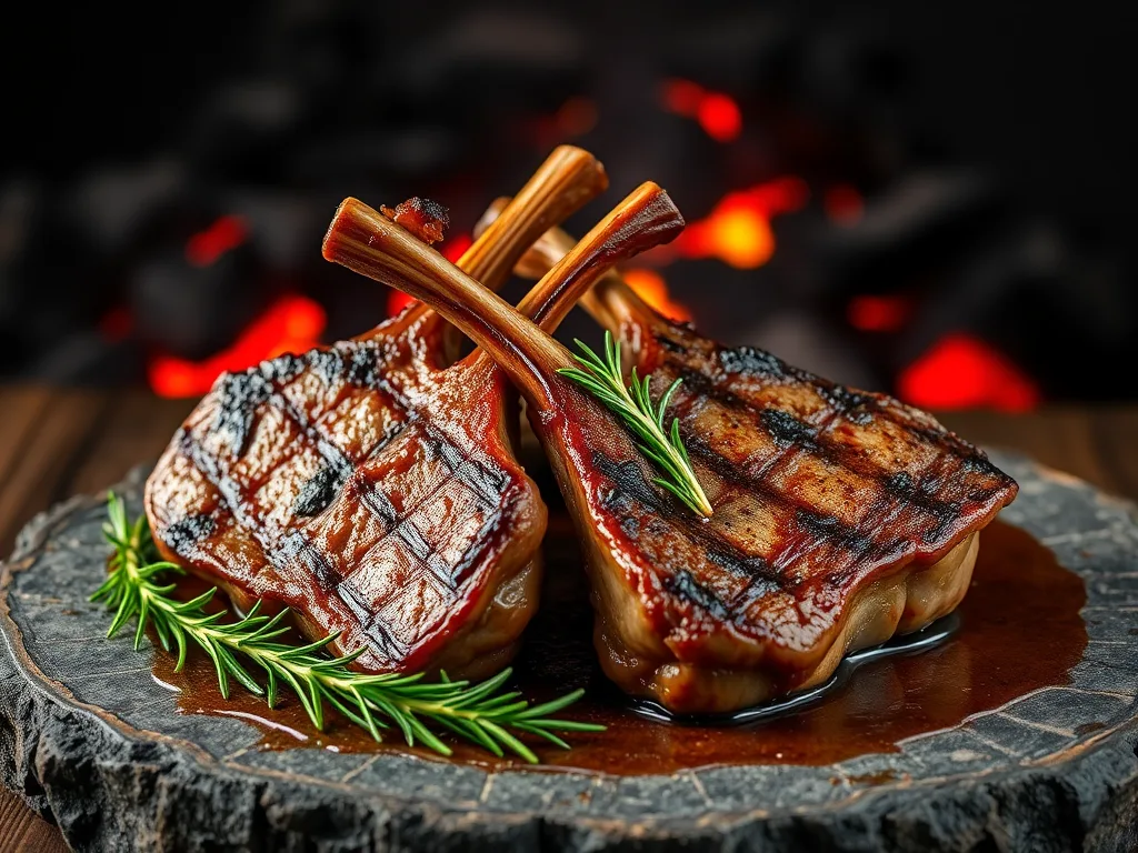 Sun-Kissed Grilled Lamb Chops with authentic Rosemary Infusion