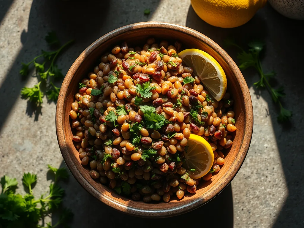 Sun-Drenched Lentil Salad with Zesty Lemon-Herb Vinaigrette