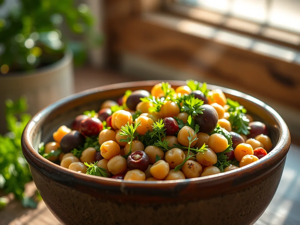 Sun-Drenched Mediterranean Chickpea & Olive Salad