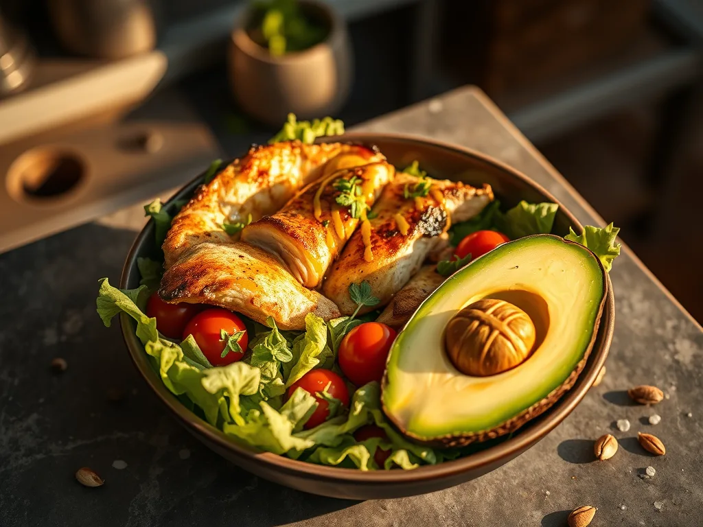 The Golden Hour Chicken Avocado Bowl