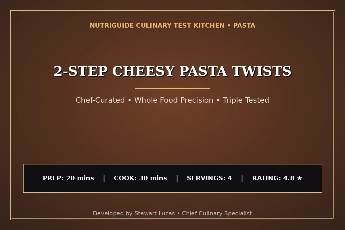2-Step Cheesy Pasta Twists