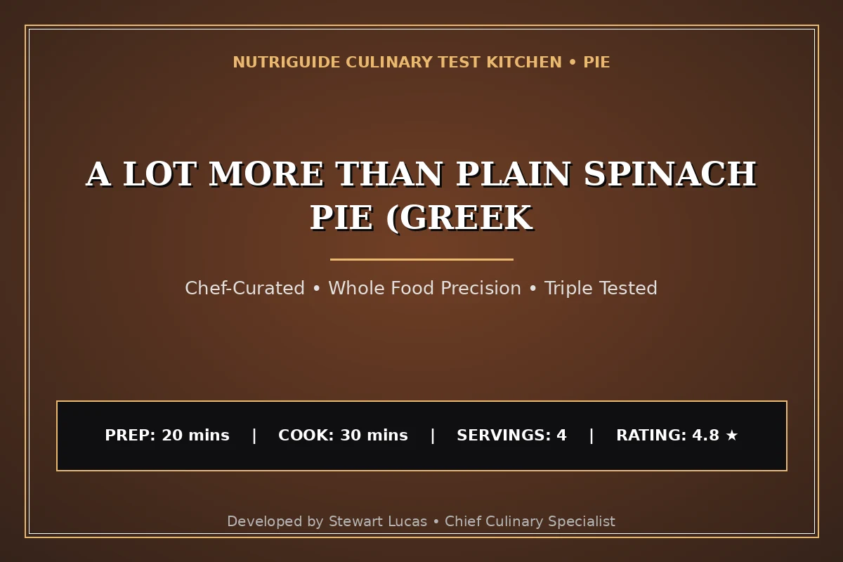 A Lot More Than Plain Spinach Pie (Greek