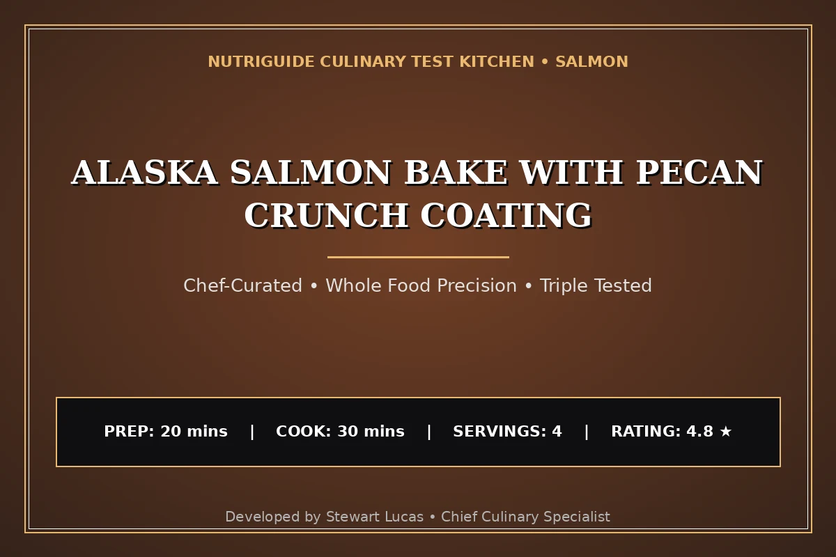 Alaska Salmon Bake With Pecan Crunch Coating