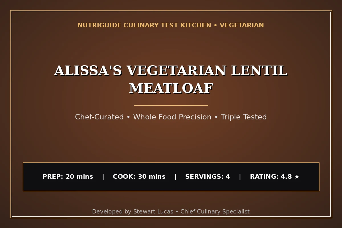 Alissa'S Vegetarian Lentil Meatloaf