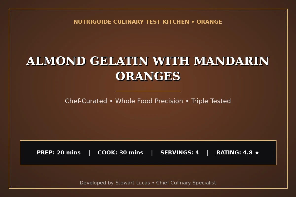 Almond Gelatin With Mandarin Oranges