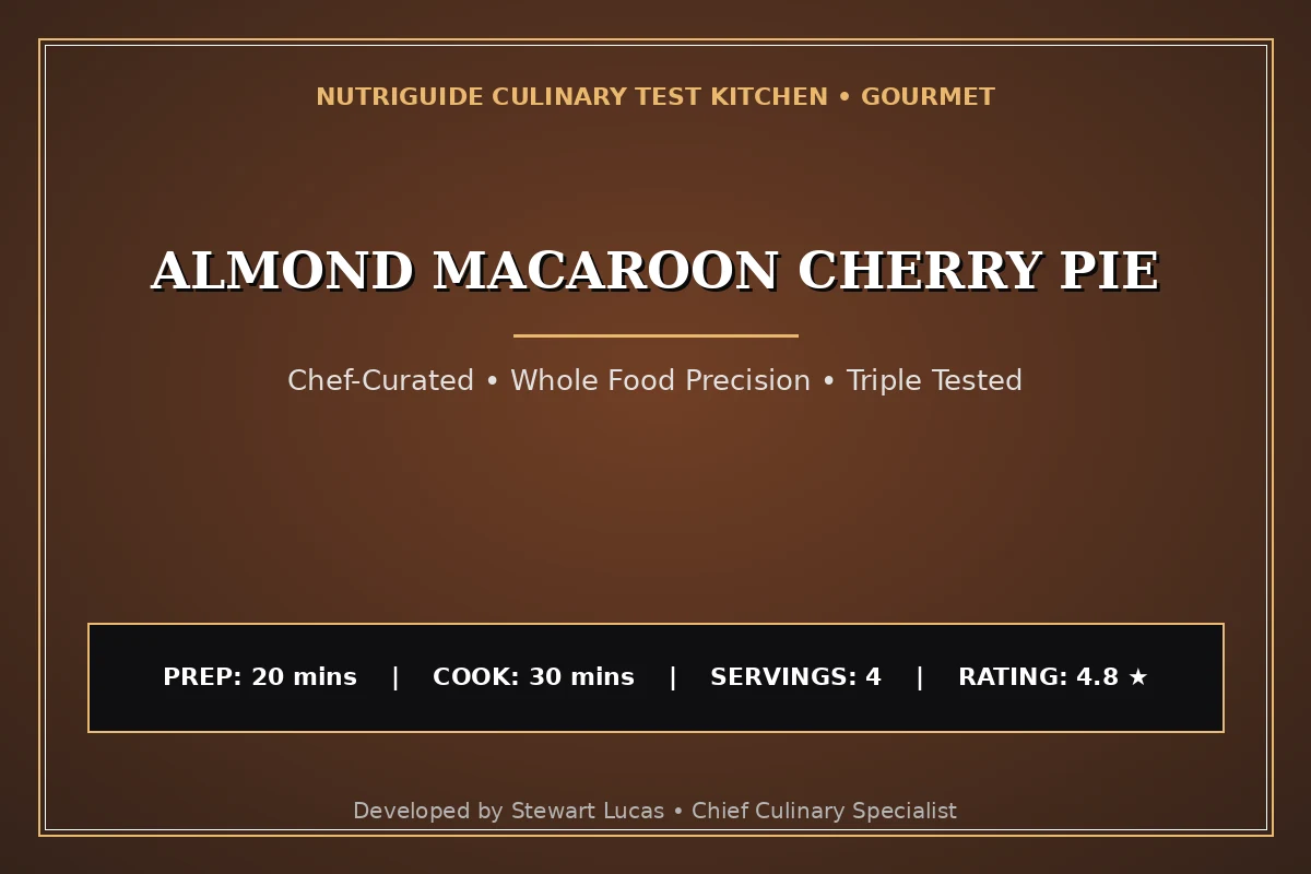 Almond Macaroon Cherry Pie