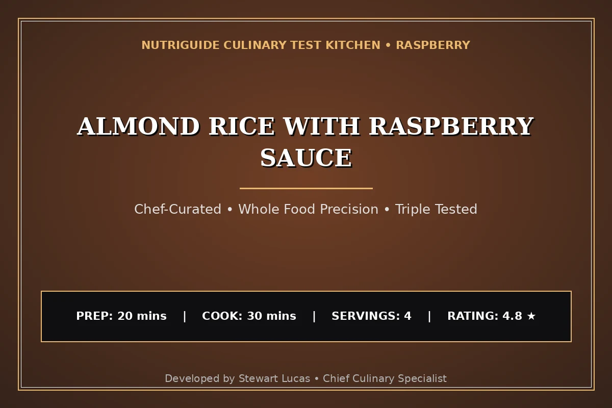 Almond Rice With Raspberry Sauce