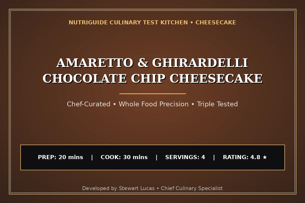 Amaretto & Ghirardelli Chocolate Chip Cheesecake
