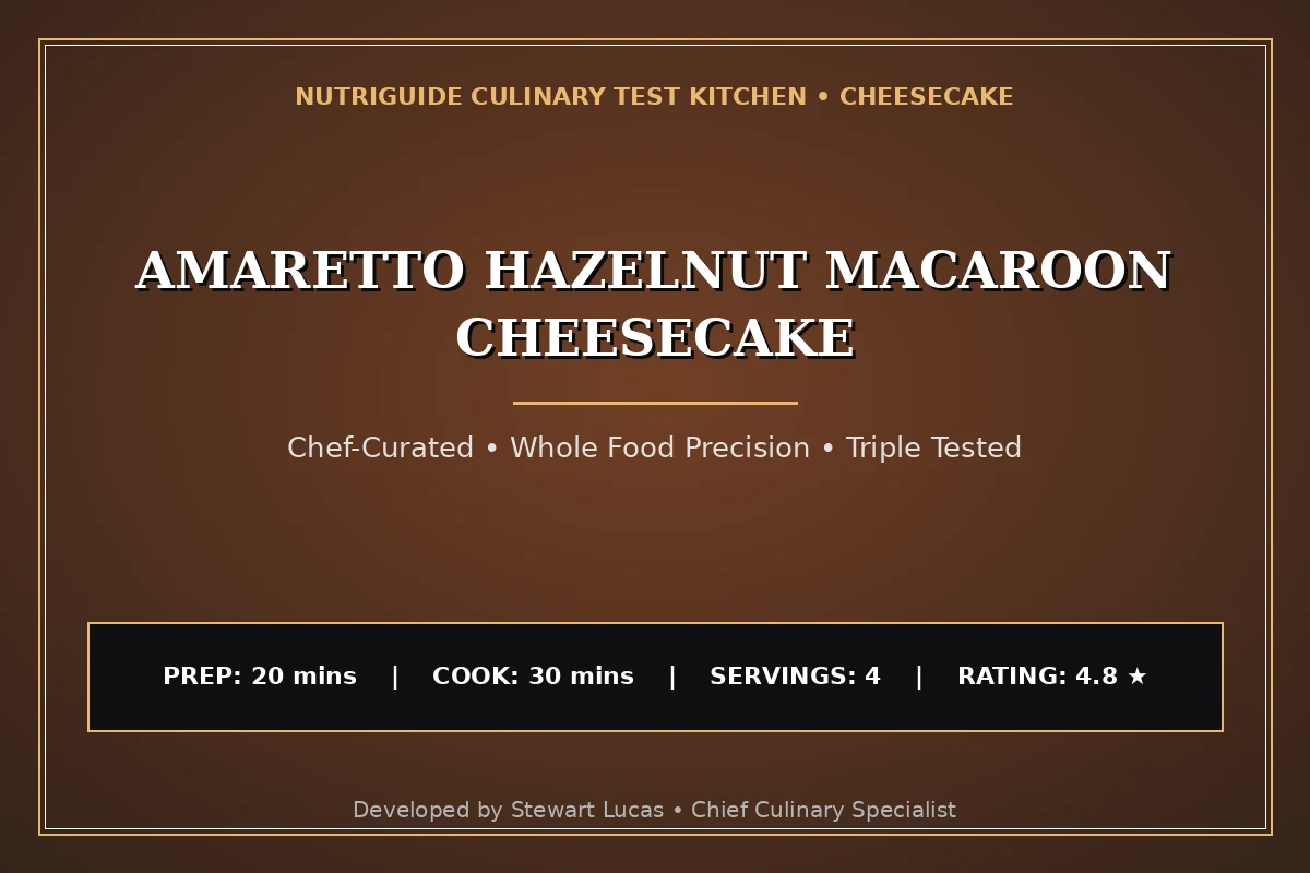 Amaretto Hazelnut Macaroon Cheesecake