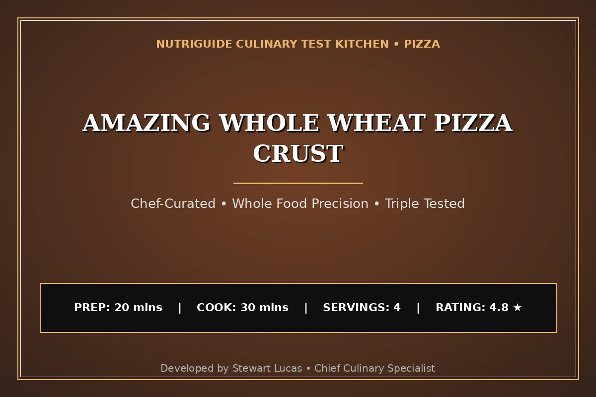 Amazing Whole Wheat Pizza Crust