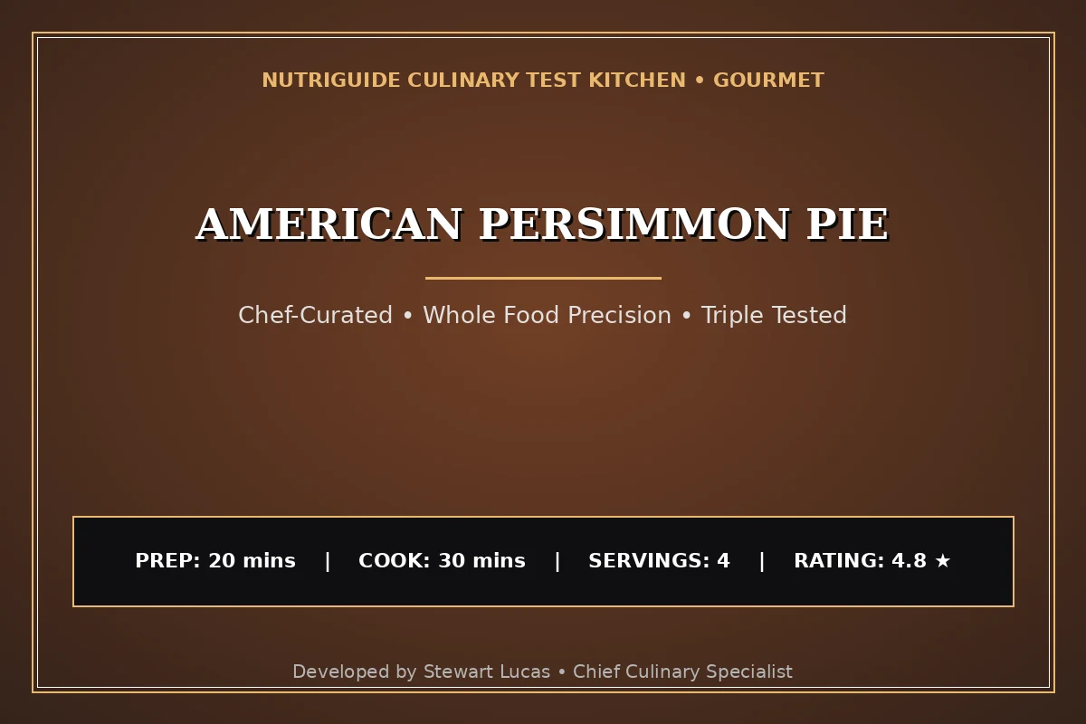 American Persimmon Pie