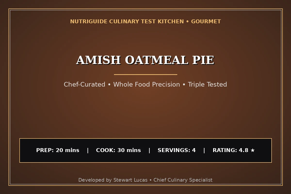 Amish Oatmeal Pie