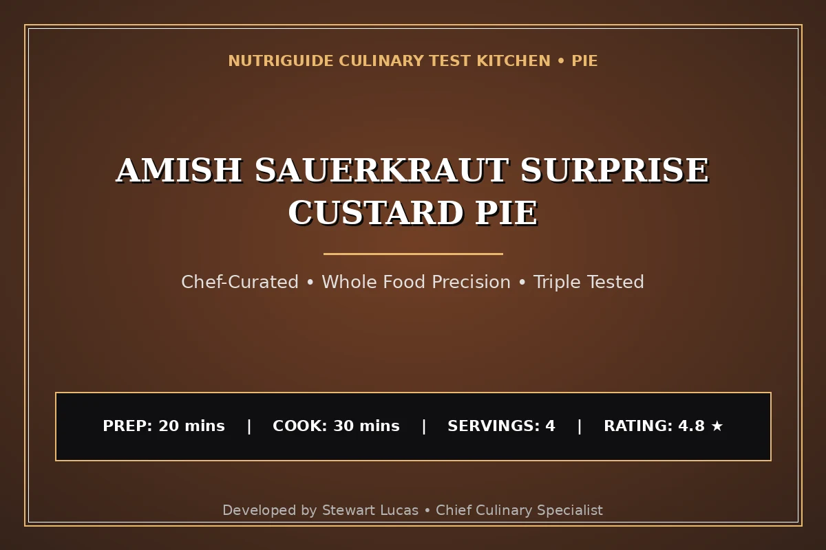 Amish Sauerkraut Surprise Custard Pie