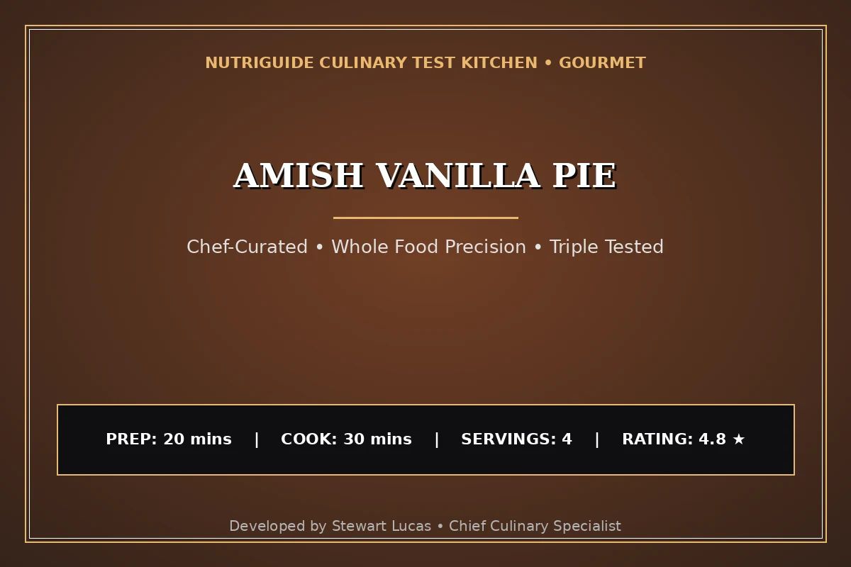 Amish Vanilla Pie