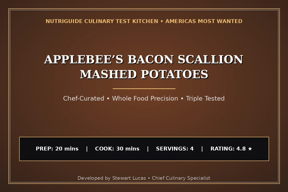 Applebee’S Bacon Scallion Mashed Potatoes