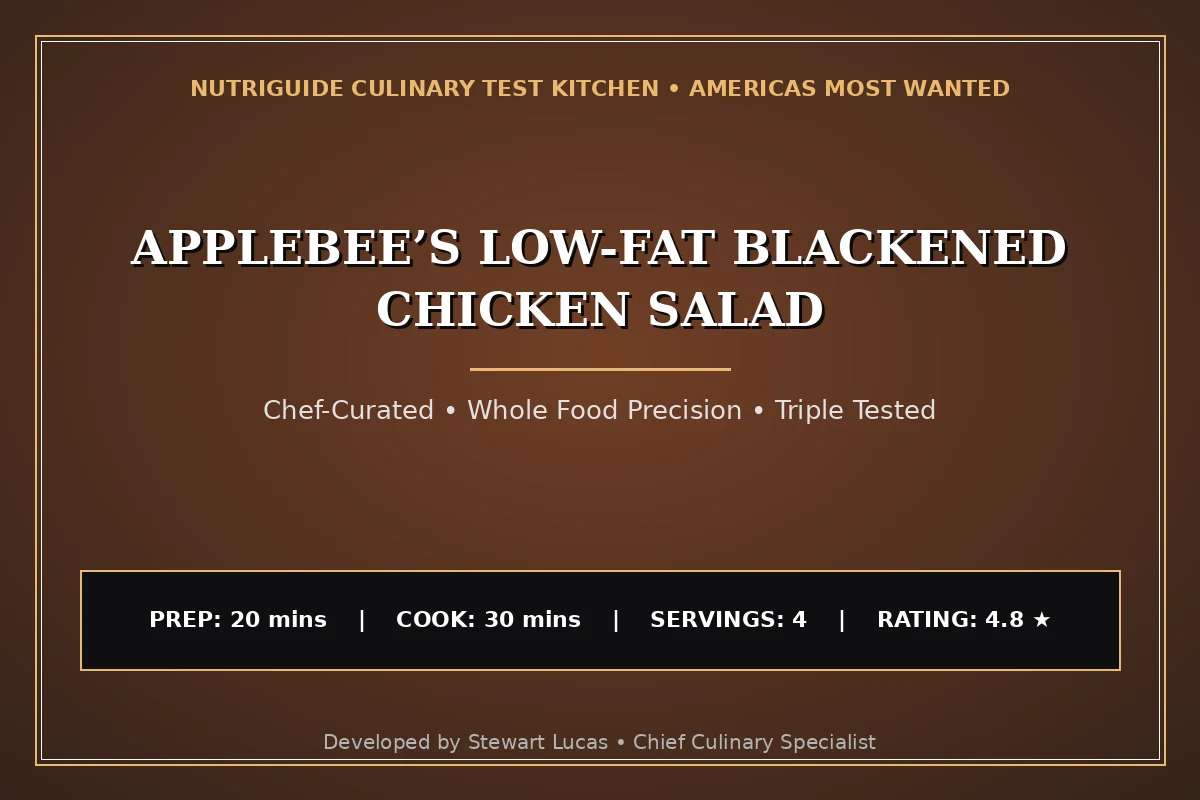 Applebee’S Low-Fat Blackened Chicken Salad