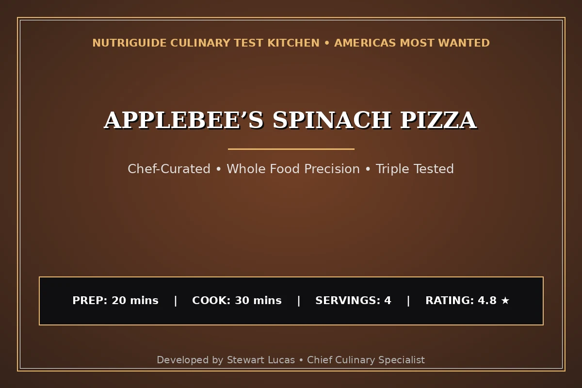 Applebee’S Spinach Pizza
