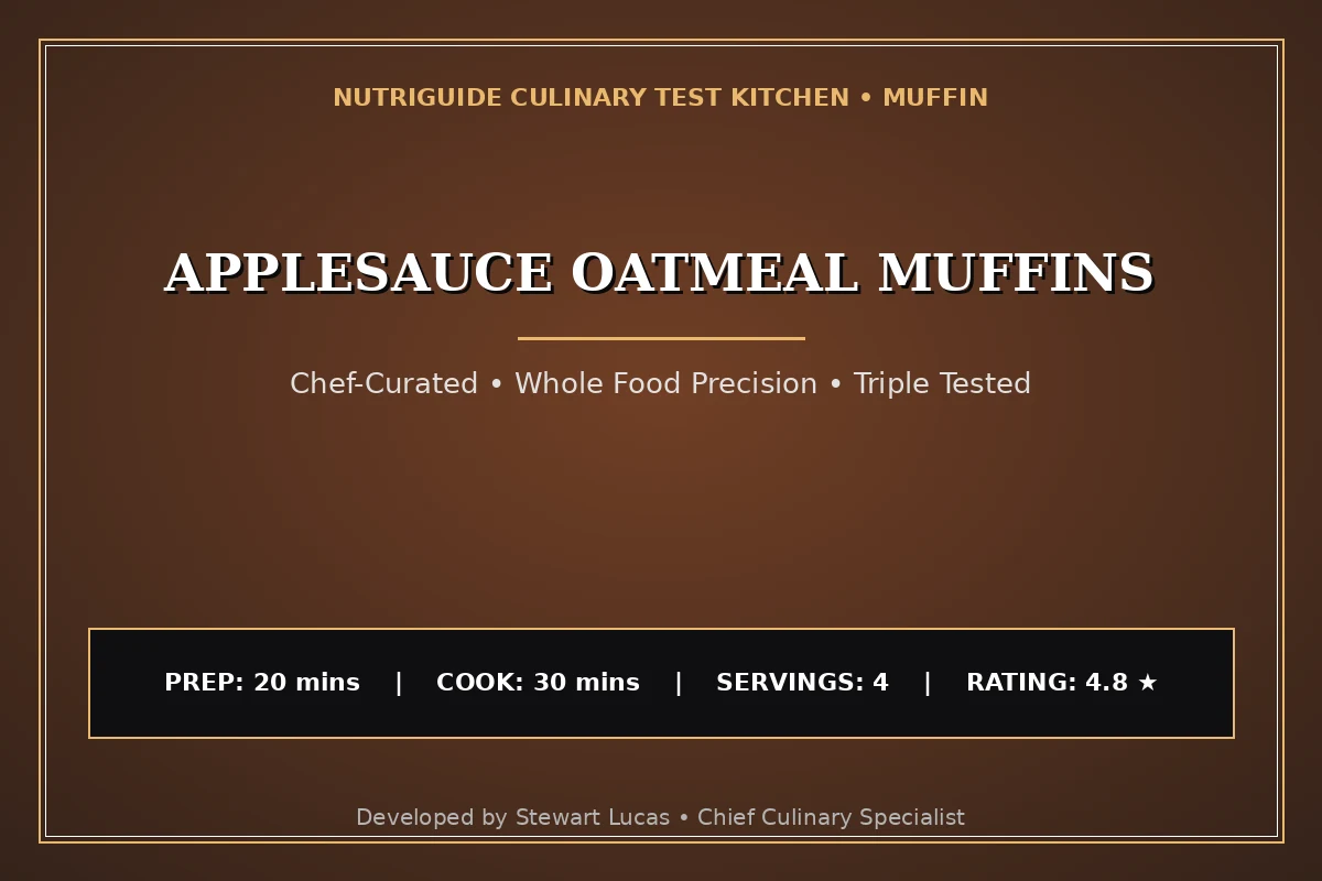 Applesauce Oatmeal Muffins