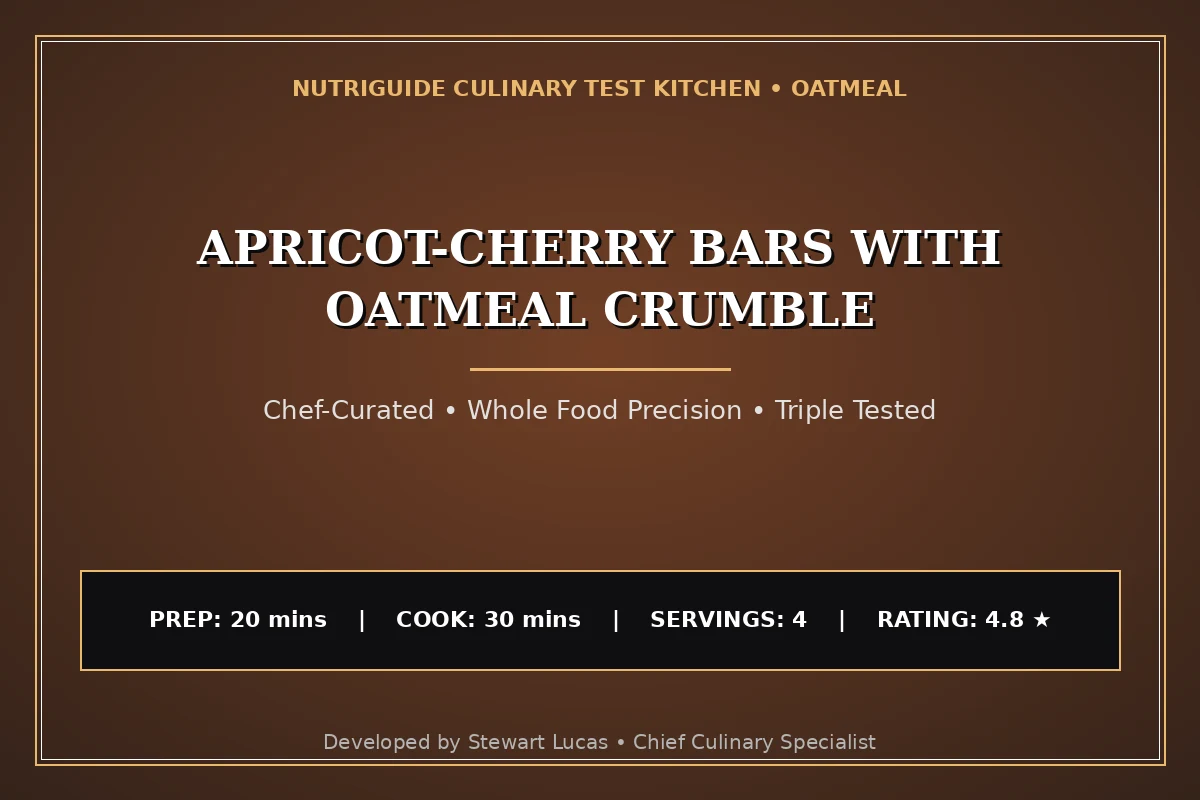 Apricot-Cherry Bars With Oatmeal Crumble