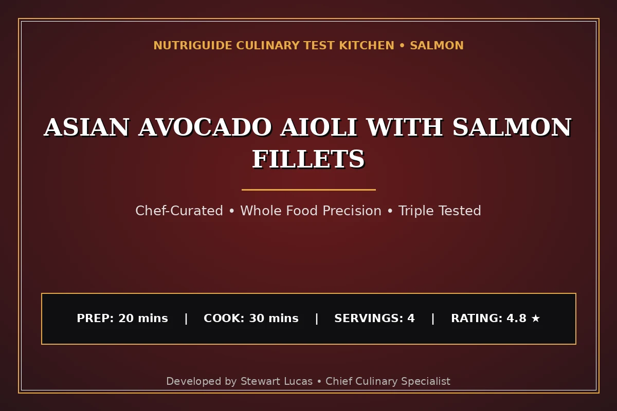 Asian Avocado Aioli With Salmon Fillets