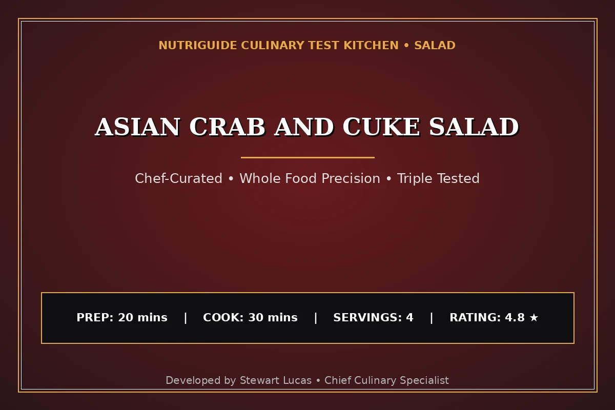 Asian Crab And Cuke Salad