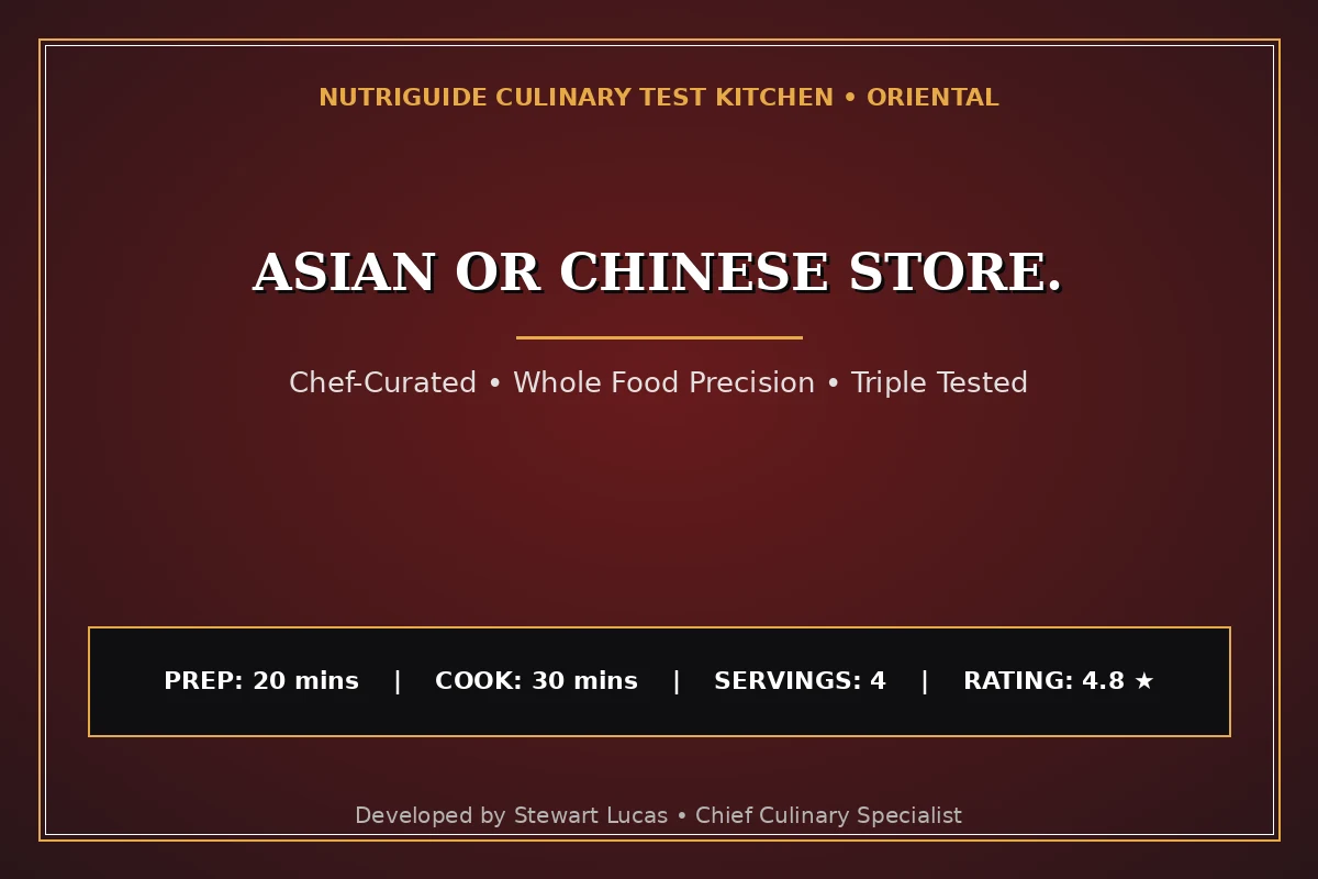 Asian Or Chinese Store.