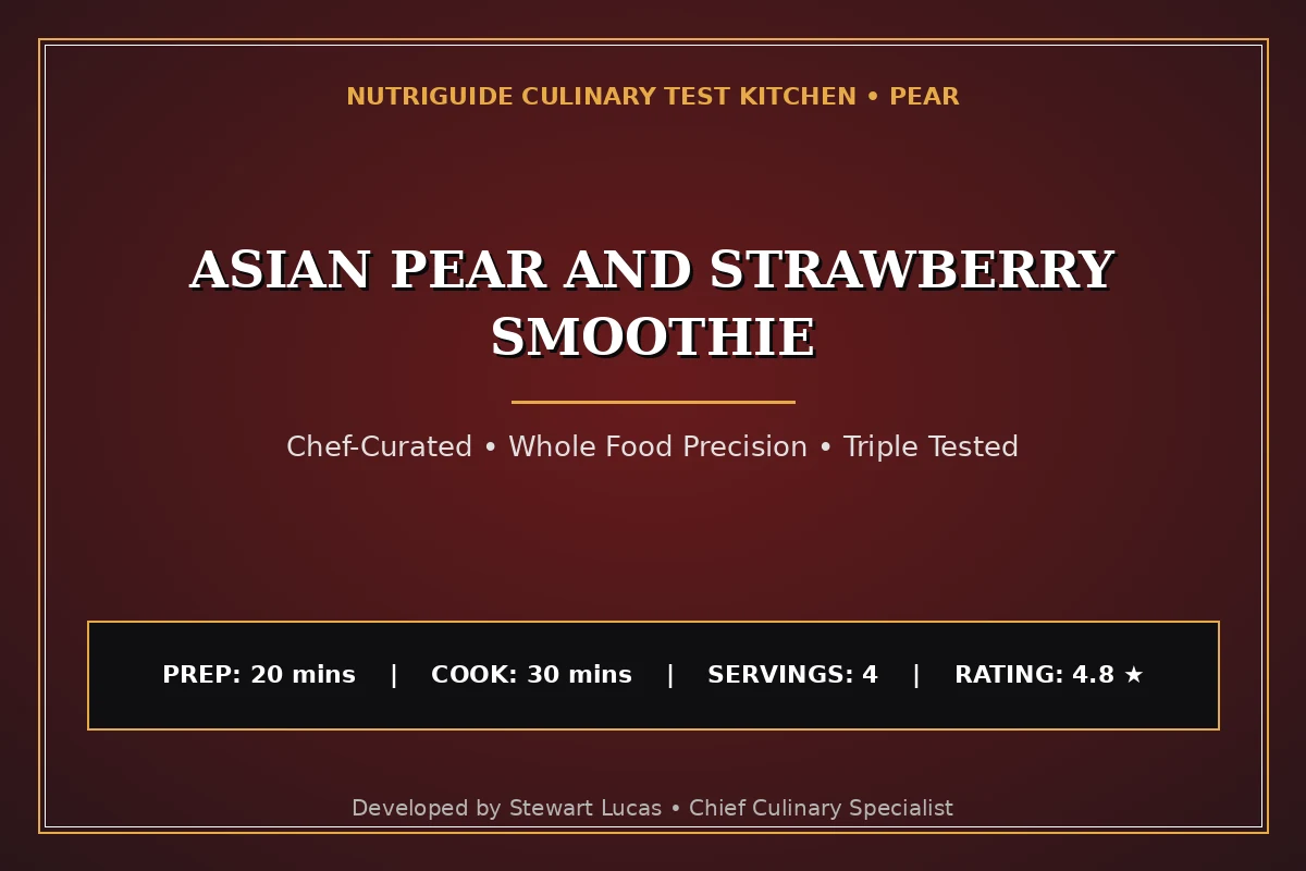 Asian Pear And Strawberry Smoothie