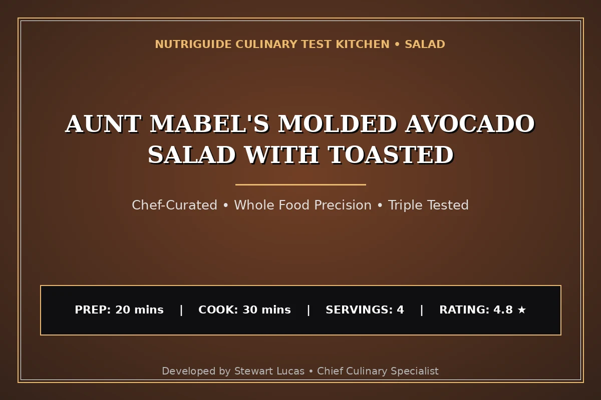 Aunt Mabel'S Molded Avocado Salad With Toasted