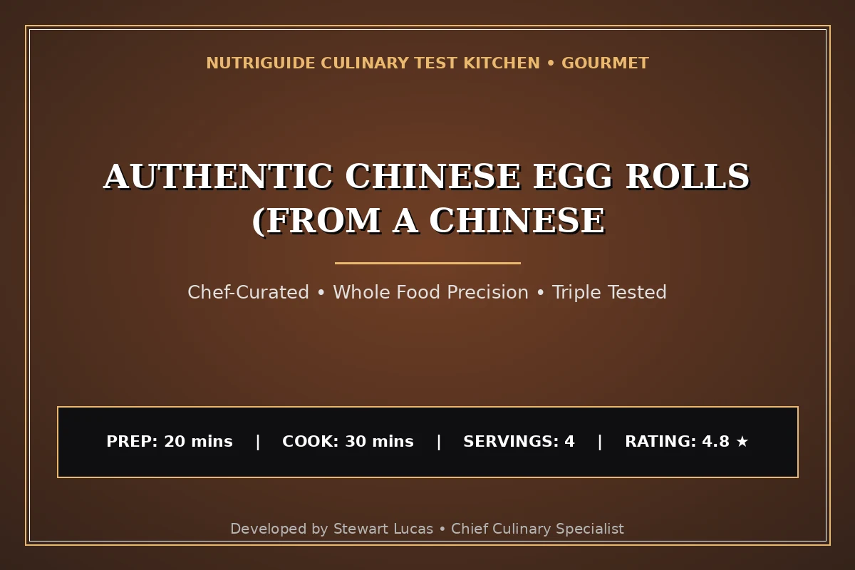 Authentic Chinese Egg Rolls (From A Chinese