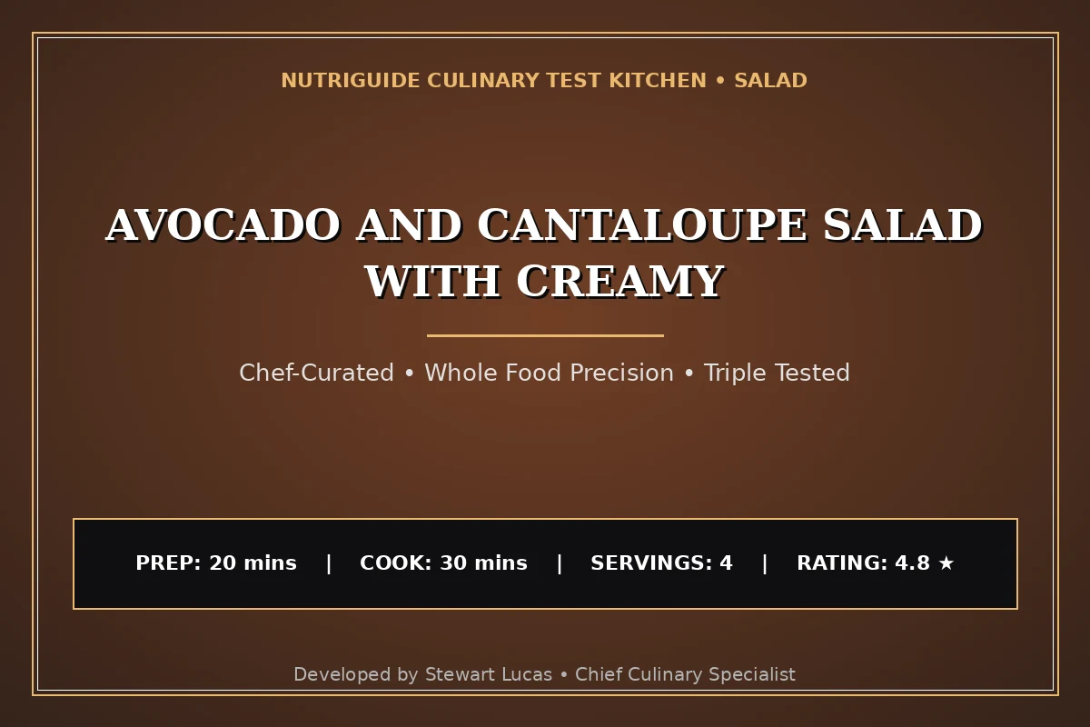 Avocado And Cantaloupe Salad With Creamy