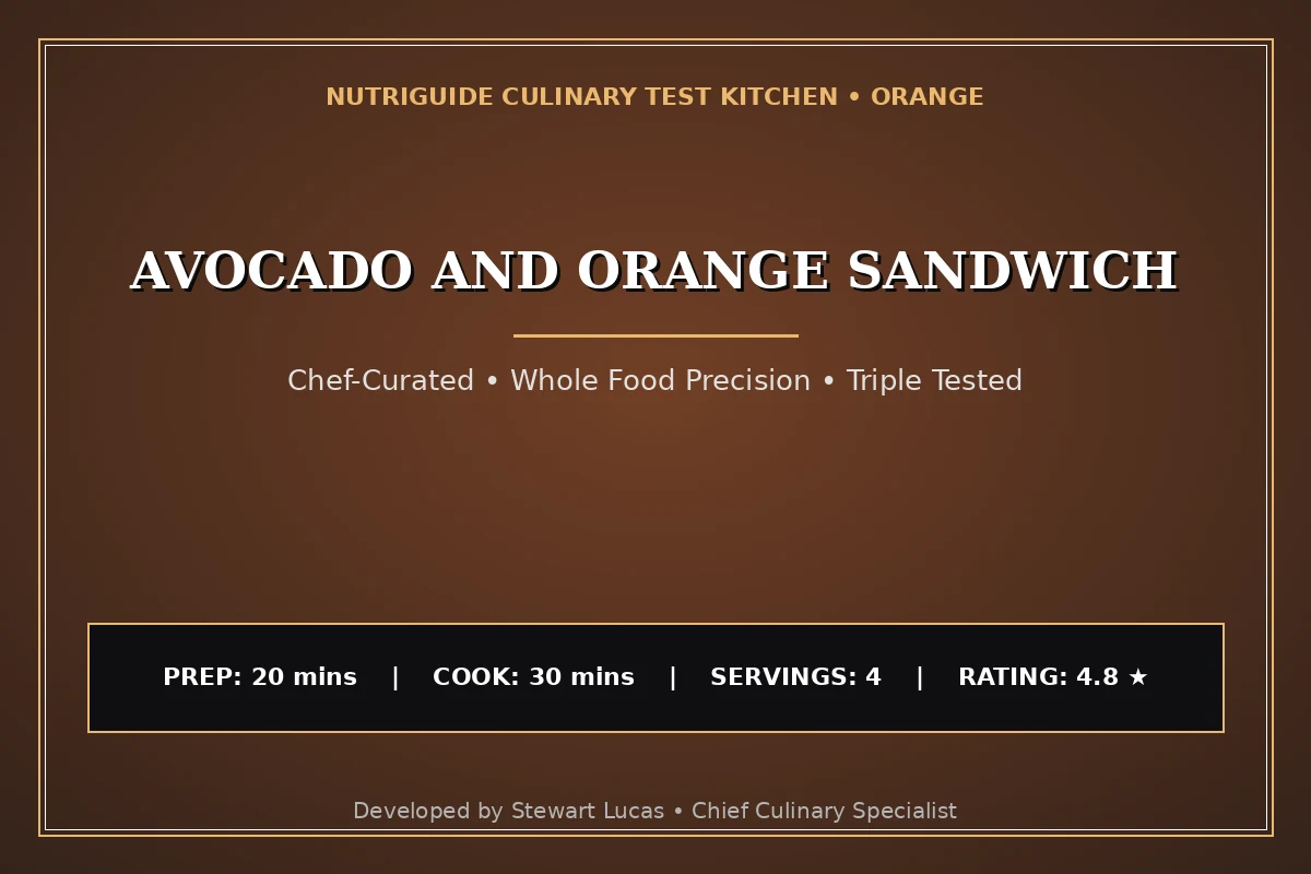 Avocado And Orange Sandwich