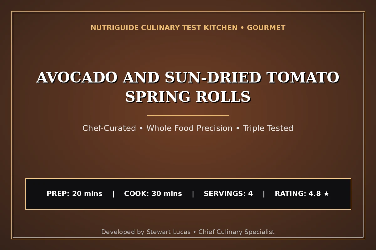 Avocado And Sun-Dried Tomato Spring Rolls