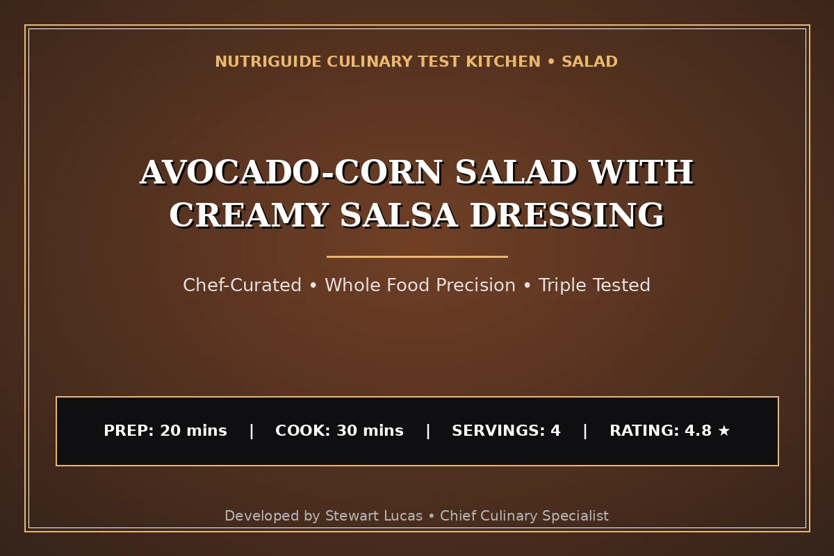 Avocado-Corn Salad With Creamy Salsa Dressing
