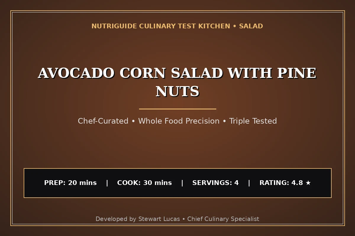 Avocado Corn Salad With Pine Nuts