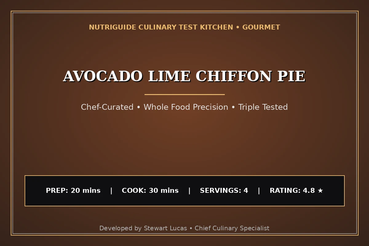 Avocado Lime Chiffon Pie