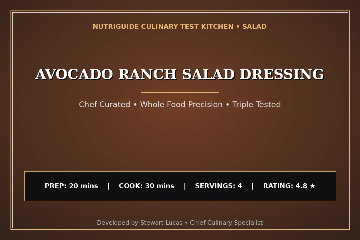 Avocado Ranch Salad Dressing