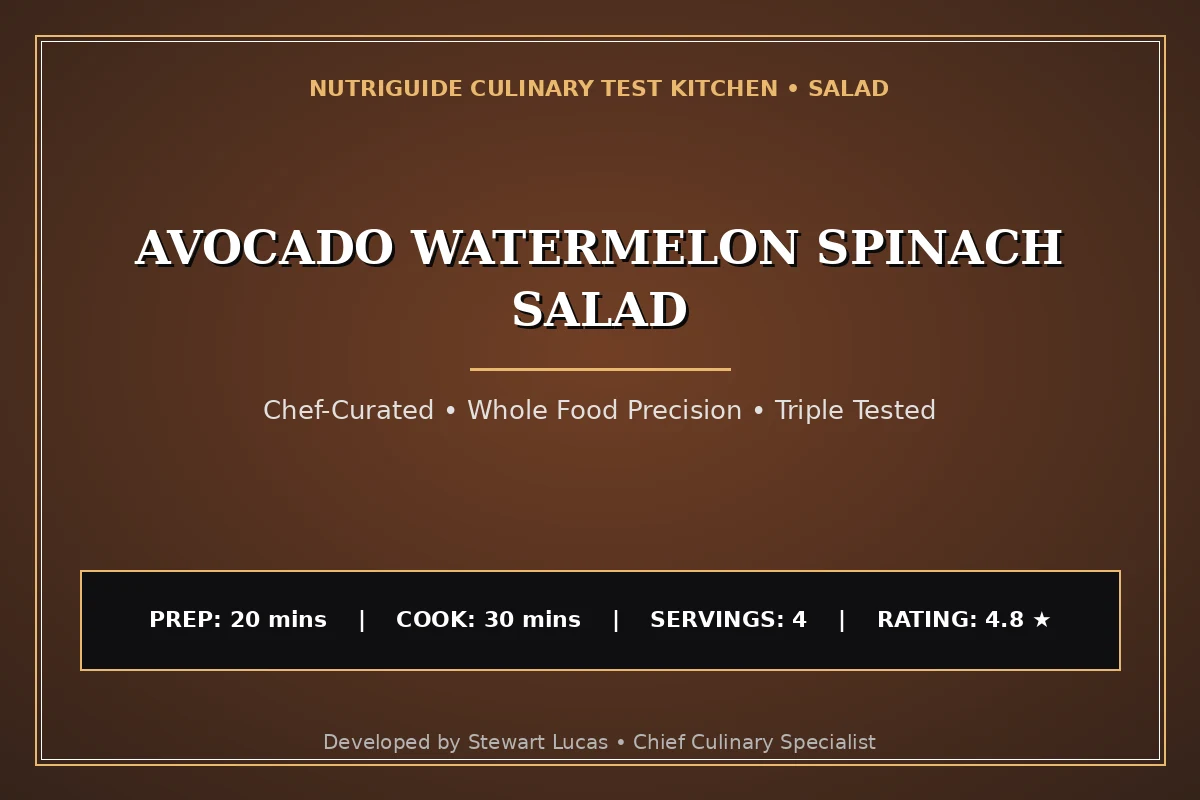 Avocado Watermelon Spinach Salad