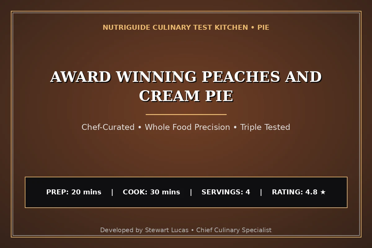 Award Winning Peaches And Cream Pie